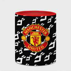 Кружка 3D Манчестер Юнайтед x Jojo anime, цвет: 3D-белый + красный — фото 2