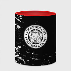 Кружка 3D Лестер сити краски белые, цвет: 3D-белый + красный — фото 2