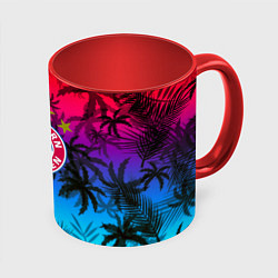 Кружка 3D Бавария Мюнхен неон тропики, цвет: 3D-белый + красный