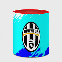 Кружка 3D Ювентус краски штрихи текстура, цвет: 3D-белый + красный — фото 2