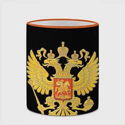 Кружка 3D Герб России: золото, цвет: 3D-оранжевый кант — фото 2