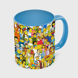 Кружка 3D Simpsons Stories, цвет: 3D-белый + небесно-голубой