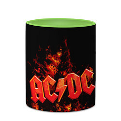 Кружка 3D AC/DC Flame, цвет: 3D-белый + светло-зеленый — фото 2