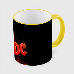 Кружка 3D AC/DC Flame, цвет: 3D-желтый кант