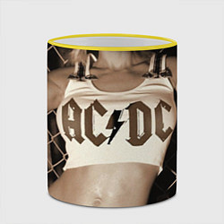 Кружка 3D AC/DC Girl, цвет: 3D-желтый кант — фото 2