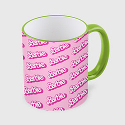Кружка 3D Barbie Pattern, цвет: 3D-светло-зеленый кант