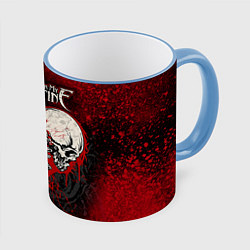 Кружка 3D BFMV: Duo Skulls, цвет: 3D-небесно-голубой кант