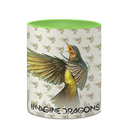 Кружка 3D Imagine Dragons: Fly, цвет: 3D-белый + светло-зеленый — фото 2