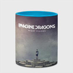 Кружка 3D Imagine Dragons: Night Visions, цвет: 3D-белый + небесно-голубой — фото 2