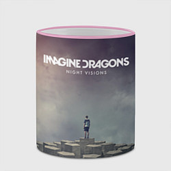 Кружка 3D Imagine Dragons: Night Visions, цвет: 3D-розовый кант — фото 2