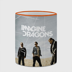 Кружка 3D Imagine Dragons: Boys, цвет: 3D-оранжевый кант — фото 2