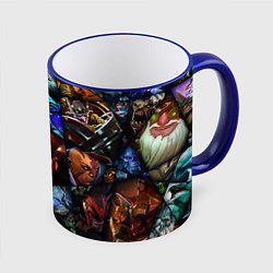 Кружка 3D Dota 2: All Pick, цвет: 3D-синий кант