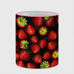 Кружка 3D Клубничка, цвет: 3D-розовый кант — фото 2