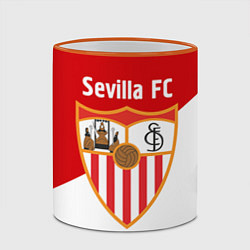 Кружка 3D Sevilla FC, цвет: 3D-оранжевый кант — фото 2