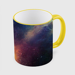 Кружка 3D Космос, цвет: 3D-желтый кант