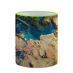 Кружка 3D Земля, цвет: 3D-светло-зеленый кант — фото 2