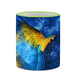 Кружка 3D Космический попугай, цвет: 3D-светло-зеленый кант — фото 2