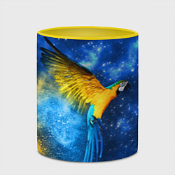 Кружка 3D Космический попугай, цвет: 3D-белый + желтый — фото 2