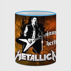 Кружка 3D Metallica: James Hetfield, цвет: 3D-небесно-голубой кант — фото 2