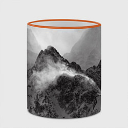 Кружка 3D Горы, цвет: 3D-оранжевый кант — фото 2
