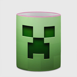 Кружка 3D Creeper Face, цвет: 3D-розовый кант — фото 2
