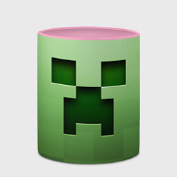 Кружка 3D Creeper Face, цвет: 3D-белый + розовый — фото 2