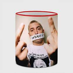 Кружка 3D Eminem: I am Rap, цвет: 3D-красный кант — фото 2