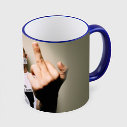 Кружка 3D Eminem: I am Rap, цвет: 3D-синий кант