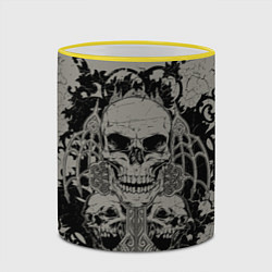 Кружка 3D Skulls, цвет: 3D-желтый кант — фото 2