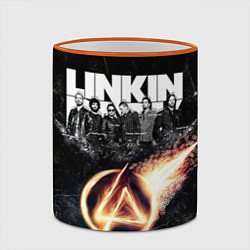 Кружка 3D Linkin Park: Comet, цвет: 3D-оранжевый кант — фото 2