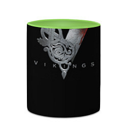 Кружка 3D Vikings Emblem, цвет: 3D-белый + светло-зеленый — фото 2