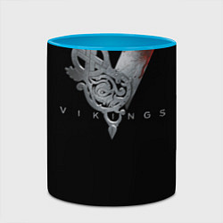 Кружка 3D Vikings Emblem, цвет: 3D-белый + небесно-голубой — фото 2
