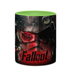 Кружка 3D Fallout Red, цвет: 3D-белый + светло-зеленый — фото 2