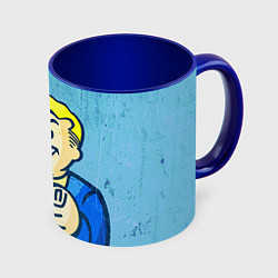 Кружка 3D Fallout: It's okey, цвет: 3D-белый + синий