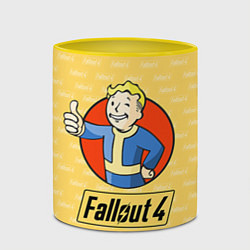 Кружка 3D Fallout 4: Pip-Boy, цвет: 3D-белый + желтый — фото 2