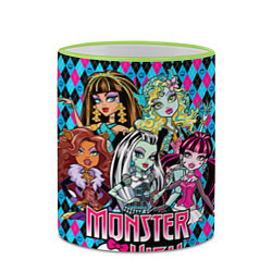 Кружка 3D Monster High, цвет: 3D-светло-зеленый кант — фото 2