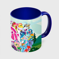 Кружка 3D My Little Pony, цвет: 3D-белый + синий