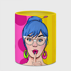 Кружка 3D POP ART, цвет: 3D-белый + желтый — фото 2