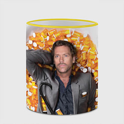 Кружка 3D Хаус в таблетках, цвет: 3D-желтый кант — фото 2