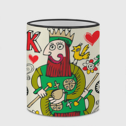 Кружка 3D Червовый король, цвет: 3D-черный кант — фото 2