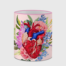 Кружка 3D Цветочное сердце, цвет: 3D-розовый кант — фото 2