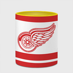 Кружка 3D Detroit Red Wings, цвет: 3D-белый + желтый — фото 2