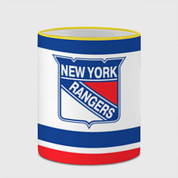 Кружка 3D New York Rangers, цвет: 3D-желтый кант — фото 2