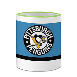 Кружка 3D Pittsburgh Penguins: White, цвет: 3D-светло-зеленый кант — фото 2