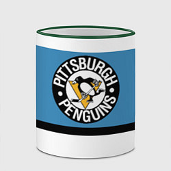 Кружка 3D Pittsburgh Penguins: White, цвет: 3D-зеленый кант — фото 2