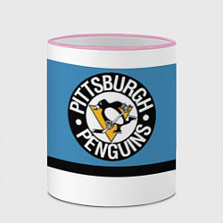 Кружка 3D Pittsburgh Penguins: White, цвет: 3D-розовый кант — фото 2