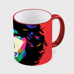 Кружка 3D Jim morrison, цвет: 3D-красный кант