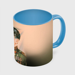 Кружка 3D Иосиф Сталин, цвет: 3D-белый + небесно-голубой