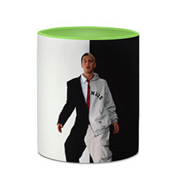 Кружка 3D Eminem: Black & White, цвет: 3D-белый + светло-зеленый — фото 2