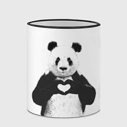 Кружка 3D Panda Love, цвет: 3D-черный кант — фото 2